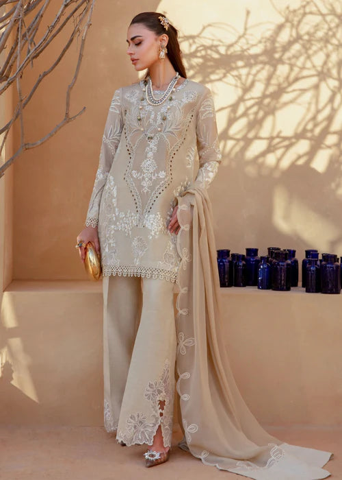 Latte Glow- Ivory Kurta Set for Women By- Saira Shakira
