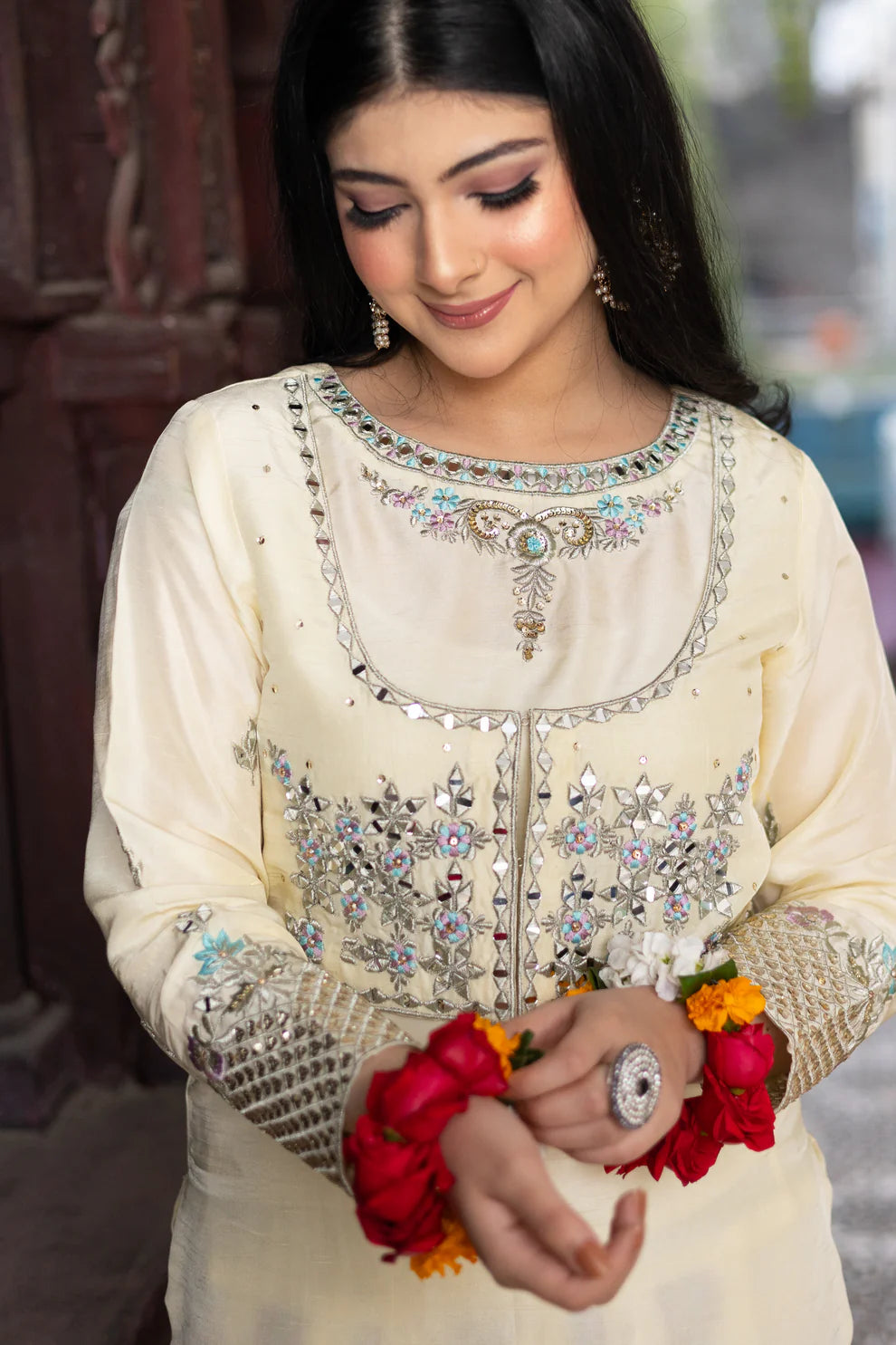 Layla- Elegant Sheesha Embroidered Shalwar Kameez