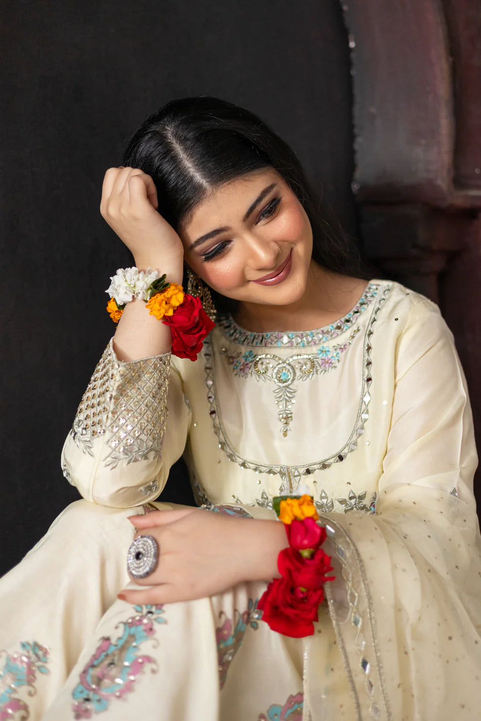 Layla- Elegant Sheesha Embroidered Shalwar Kameez