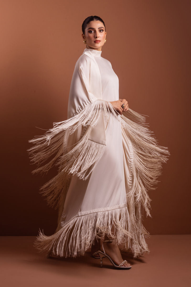 Leena - Fashion Friendly Kaftan in Ivory Color By Mariam Dewan