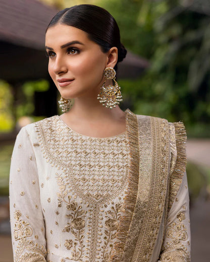 Lily- Zinnia Luxury Lawn Ensemble'25 By- Faiza Saqlain