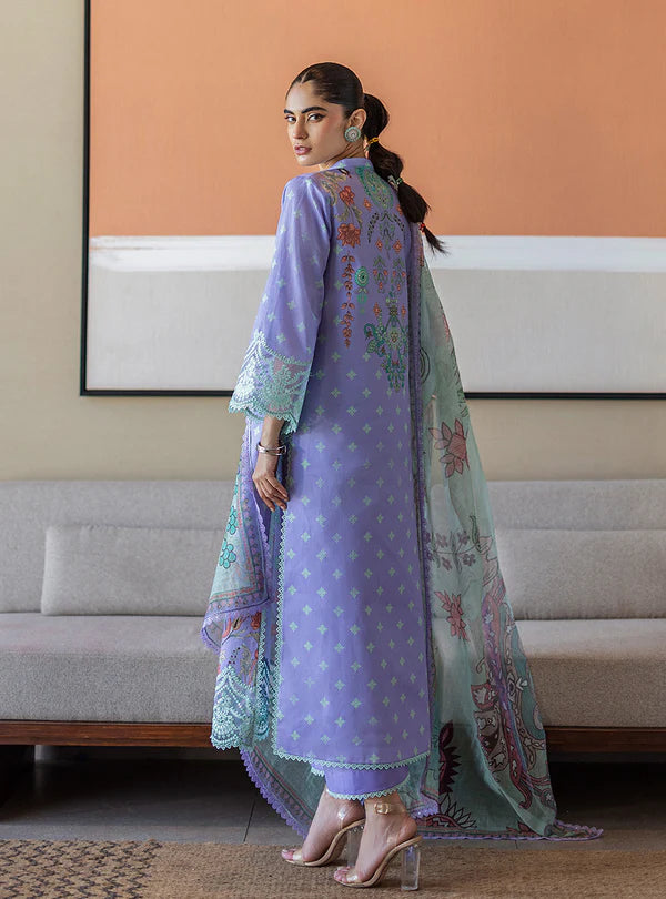 Lina-Elegant Lavender 3-piece Printed Lawn Suit By-Zainab Chottani