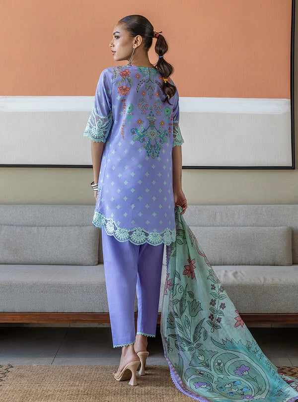 Lina-Elegant Lavender 3-piece Printed Lawn Suit By-Zainab Chottani
