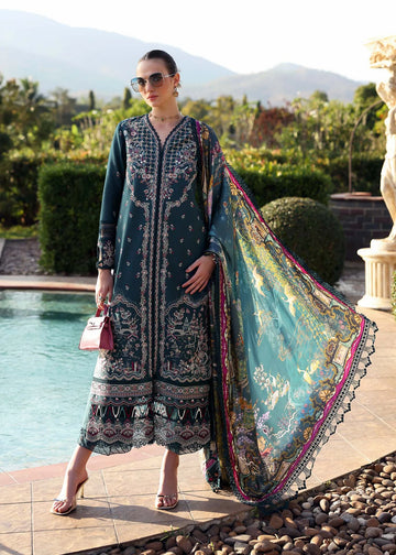 Livia- Teal Zaina Lawn Collection 2025 By- Kanwal Malik
