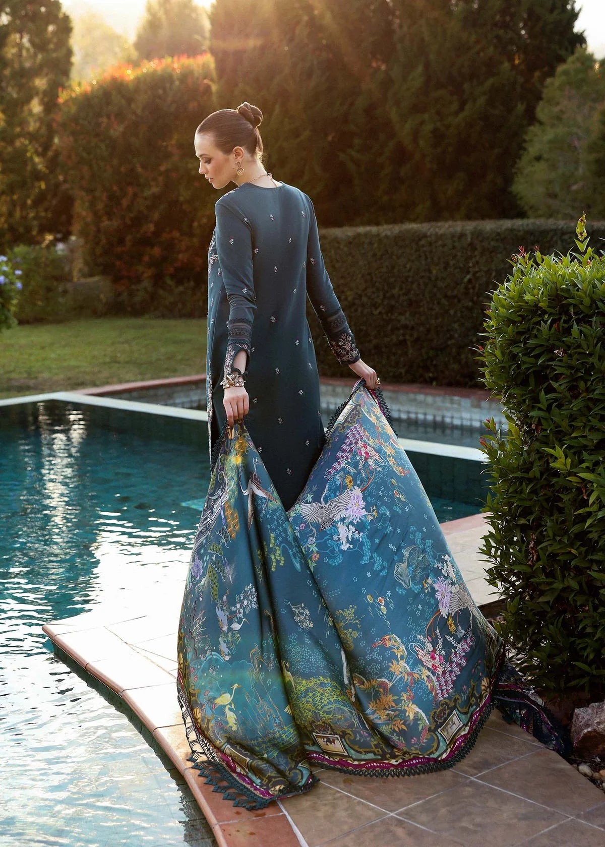 Livia- Teal Zaina Lawn Collection 2025 By- Kanwal Malik