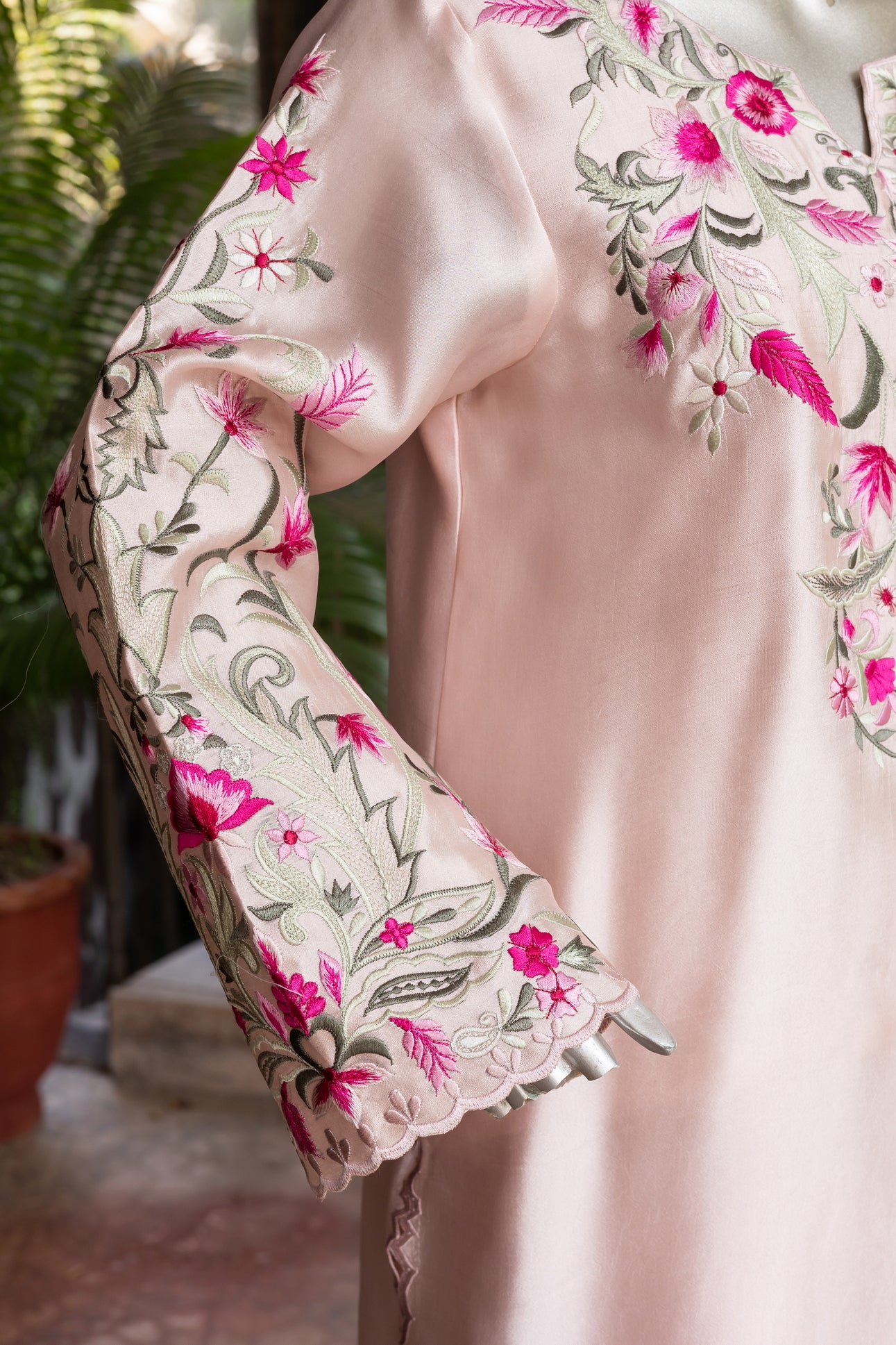 Liyana - Elegant Pink Embroidered Outfit for Festive Occasions