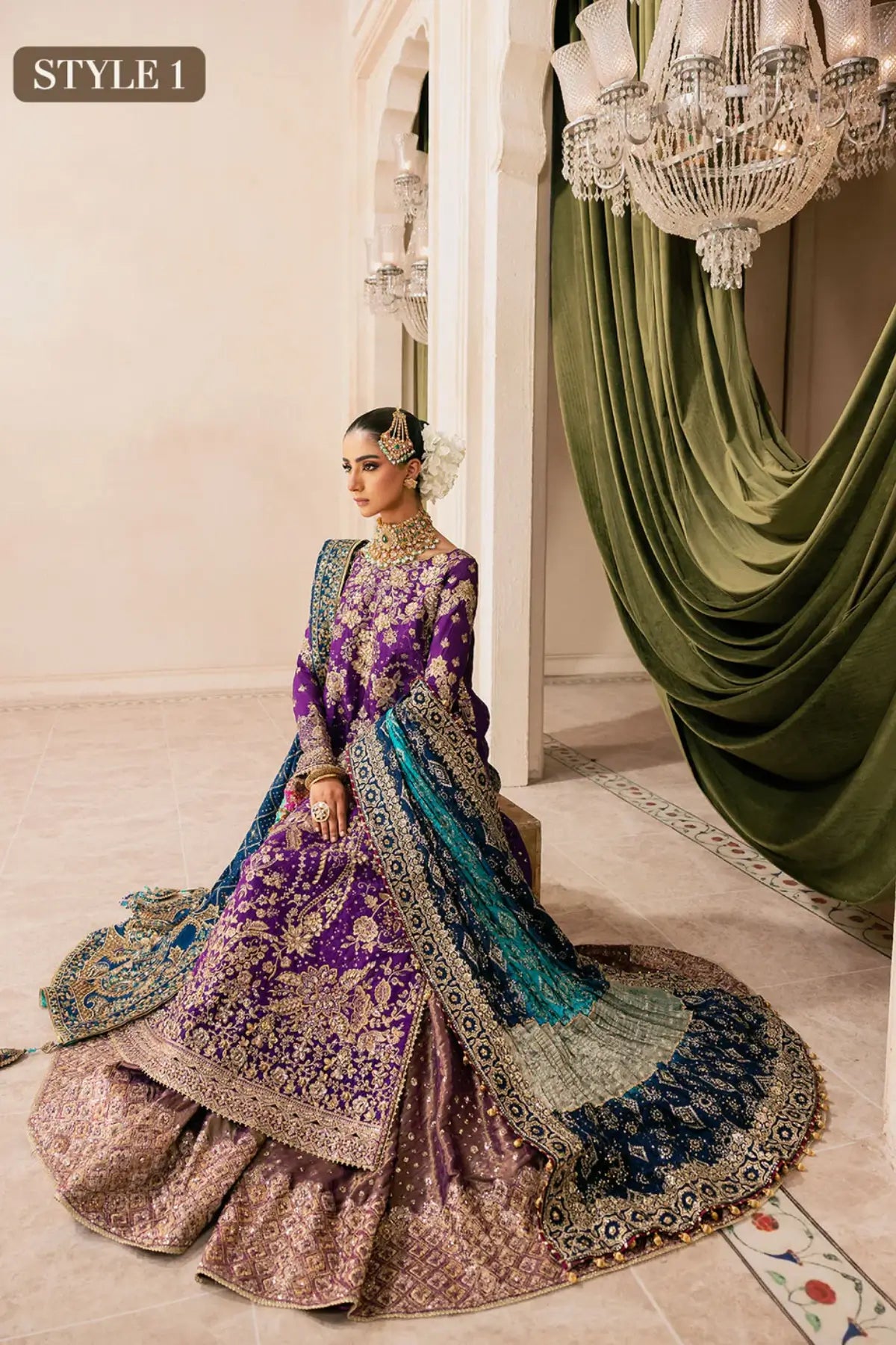 Purple AIK Look 01 wedding dress WEDDING FESTIVE ’26 VOL. 1 Pakistanimoda