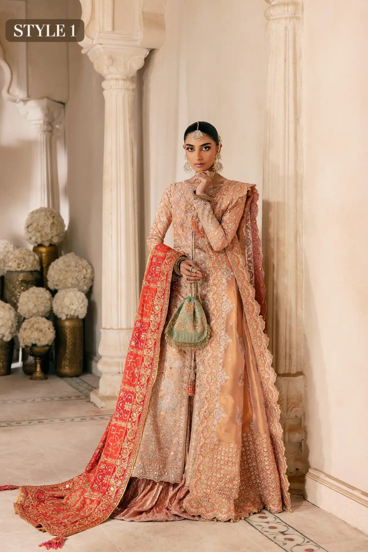 Light pink AIK Look 02 wedding dress WEDDING FESTIVE ’26 VOL. 1 Pakistanimoda