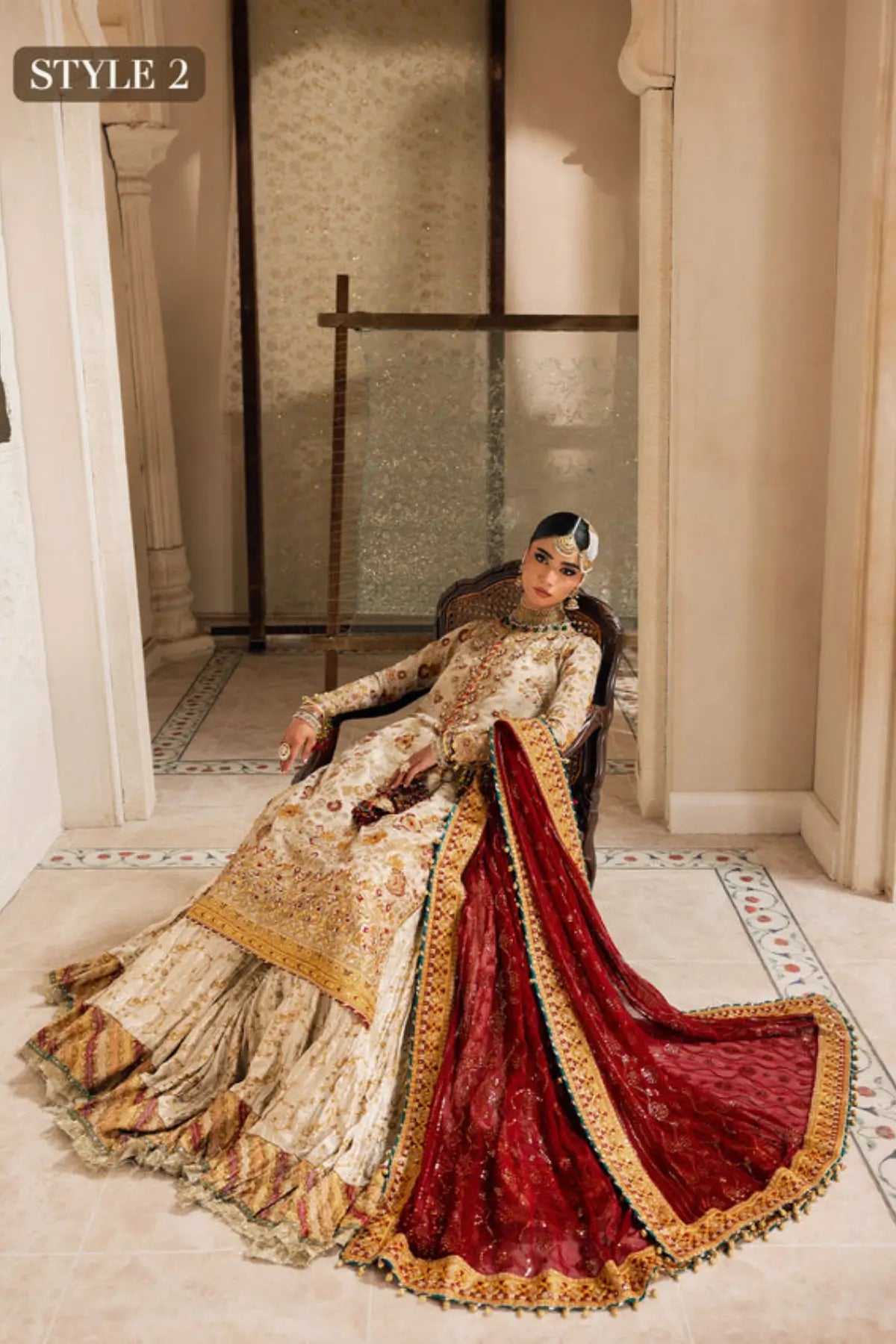 AIK Look 03 off-white nikkah dress from WEDDING FESTIVE ’26 VOL. 1 by Pakistanimoda