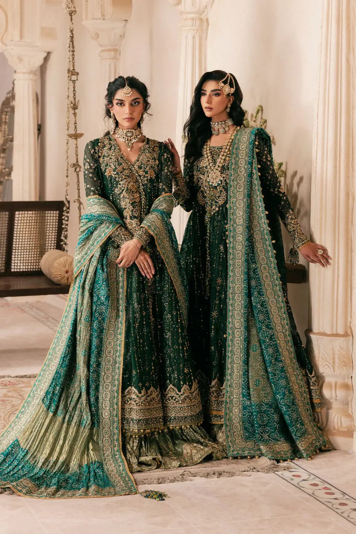 AIK Look 04 bottle green dress from WEDDING FESTIVE ’26 VOL. 1 by Pakistanimoda