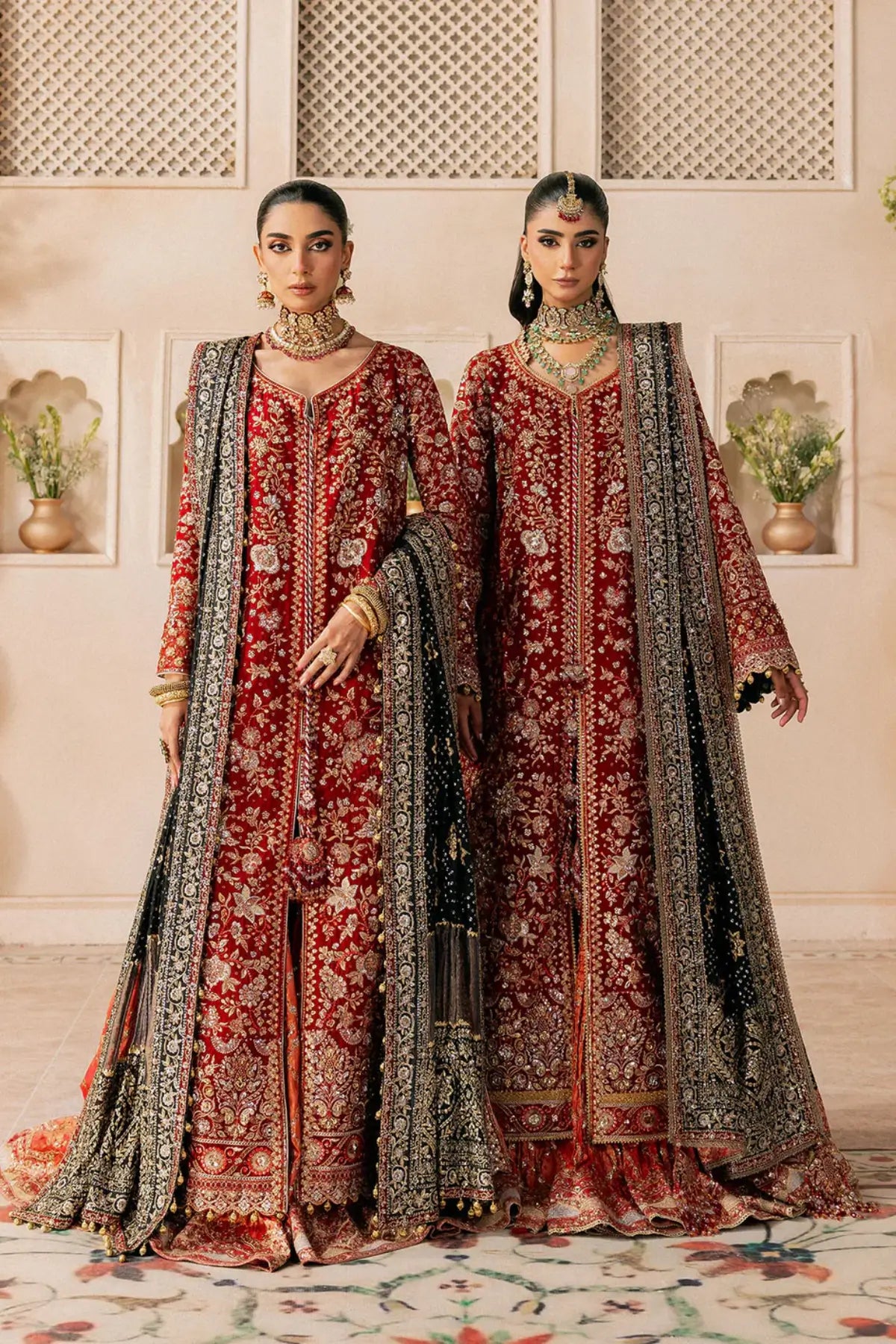 AIK Look 08 red stitched bridal dress from WEDDING FESTIVE ’26 VOL. 1 by Pakistanimoda