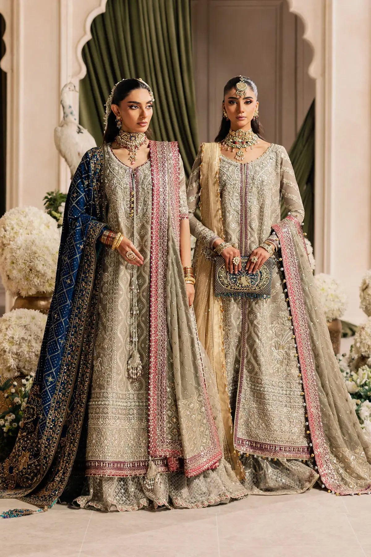 AIK Look 09 grey stitched wedding dress from WEDDING FESTIVE ’26 VOL. 1