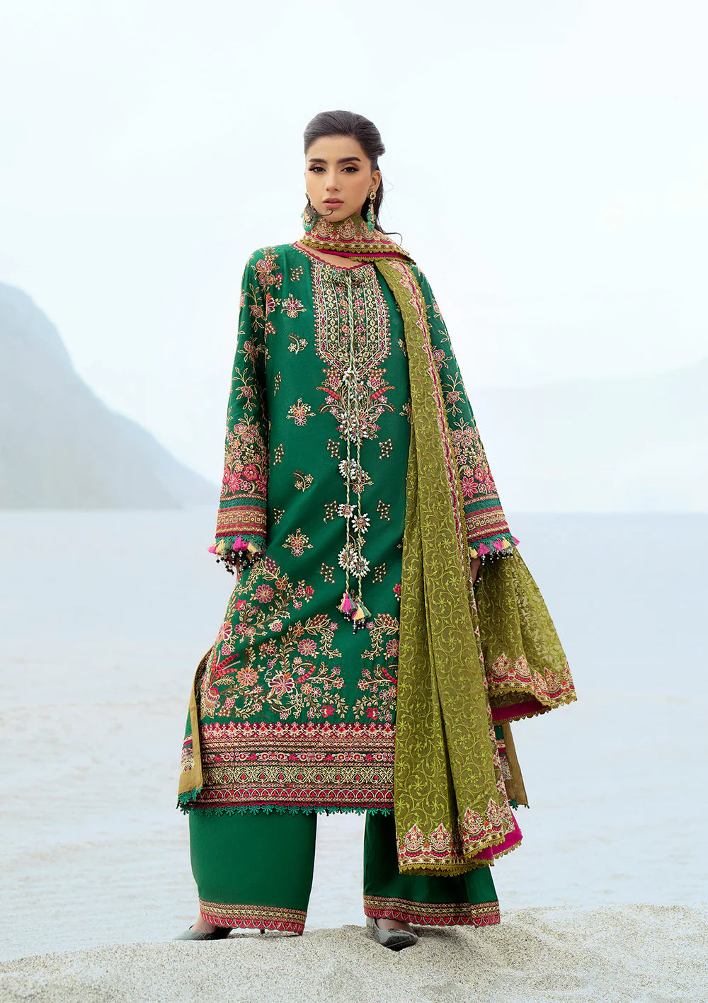 Look 10- Emerald Green Lawn Ensemble '25 Vol.1 By- Aik