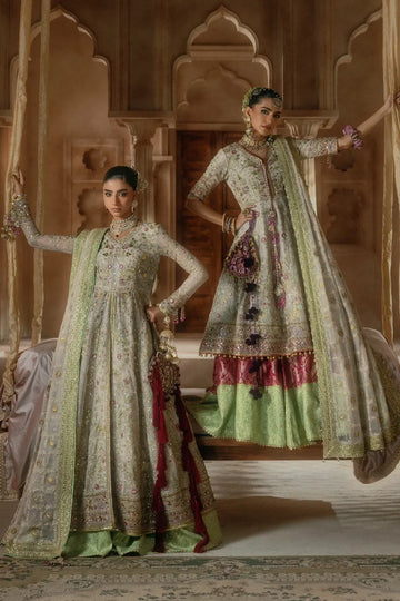 AIK Atelier B2602 white embroidered chiffon stitched Pakistani wedding suit from Wedding Festive 26 Vol 2