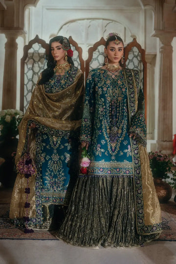 AIK Atelier B2607 teal blue embroidered medium silk stitched wedding suit from Wedding Festive 26 Vol 2