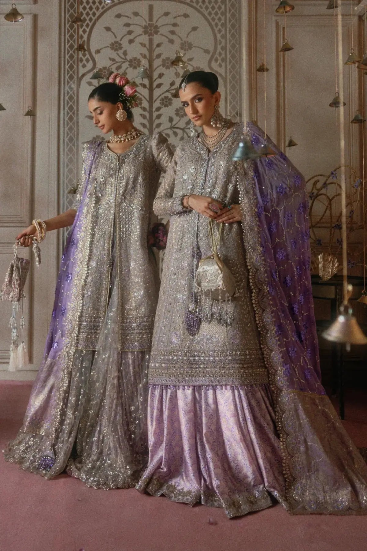 AIK Atelier B2609 lilac Zari Khaadi Net stitched wedding suit from Wedding Festive 26 Vol 2