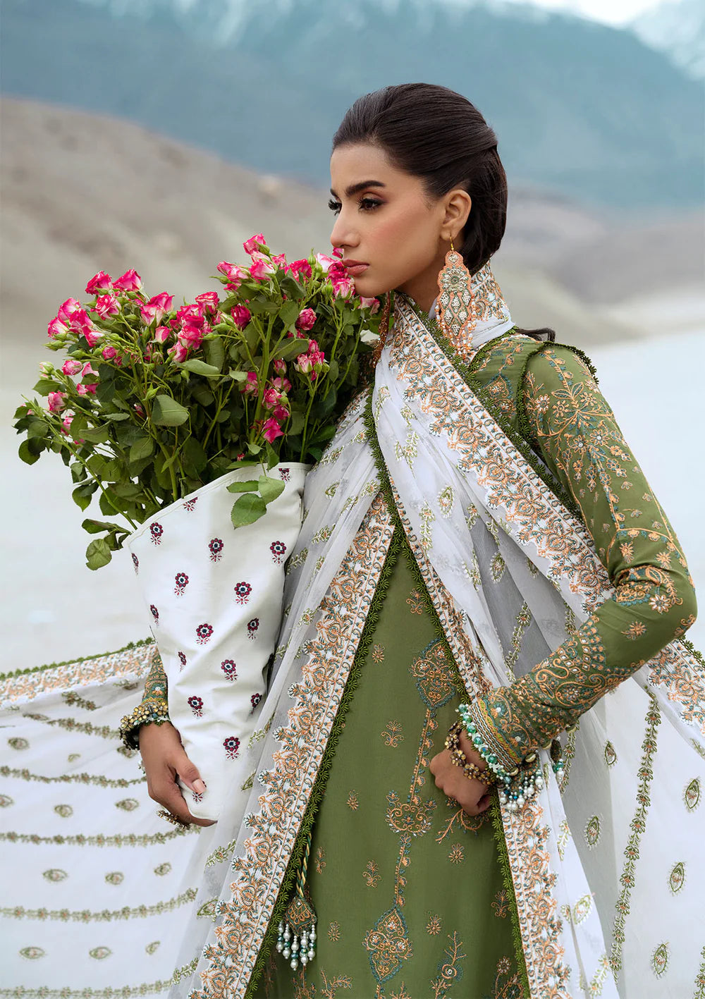 Look 06- Sage Green Lawn Ensemble '25 Vol.1 By- Aik