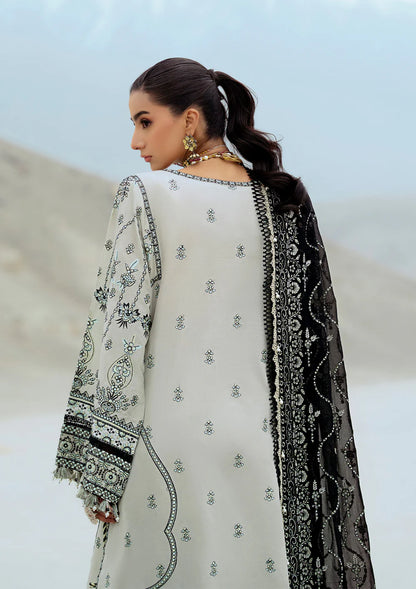 Look 08- White and Black Lawn Ensemble '25 Vol.1 By- Aik