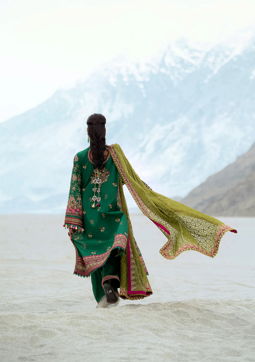 Look 10- Emerald Green Lawn Ensemble '25 Vol.1 By- Aik