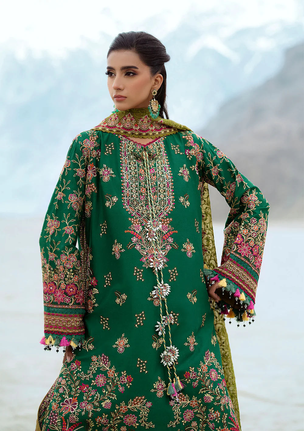 Look 10- Emerald Green Lawn Ensemble '25 Vol.1 By- Aik