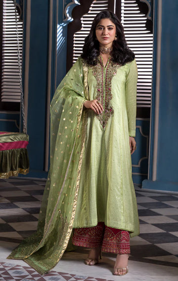 Lustre- Modern Yet Timeless Chiffon Ensemble for Special Occasions By-Maya Pret-A-Porter