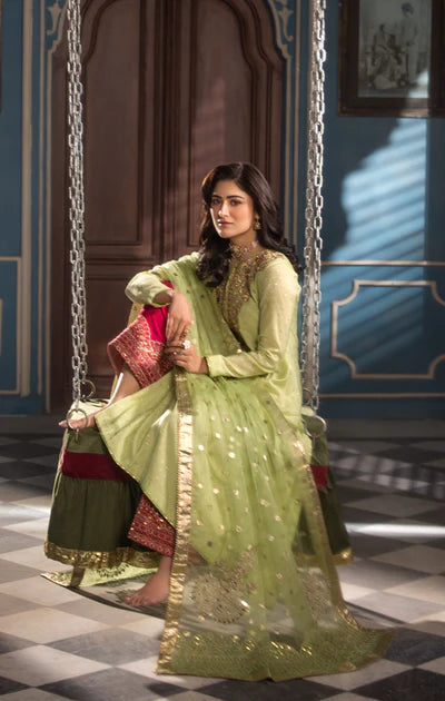 Lustre- Modern Yet Timeless Chiffon Ensemble for Special Occasions By-Maya Pret-A-Porter