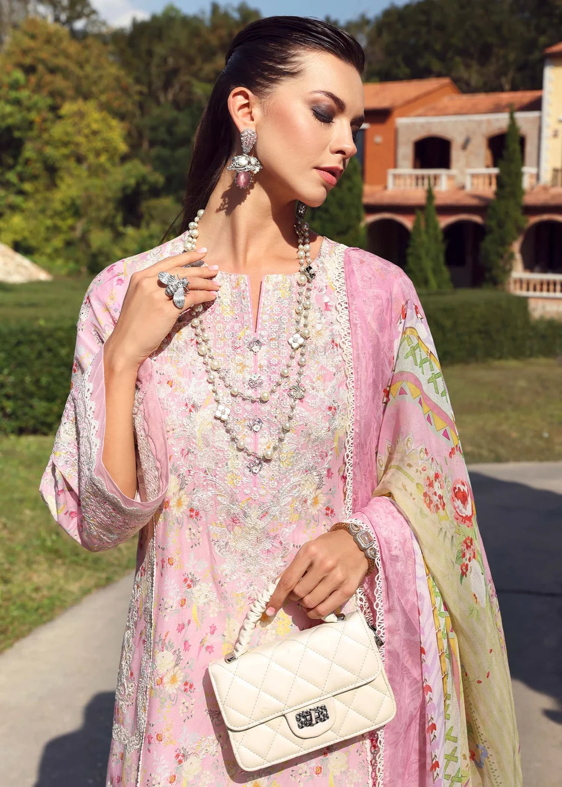 Lyle- Pink Zaina Lawn Collection 2025 By- Kanwal Malik