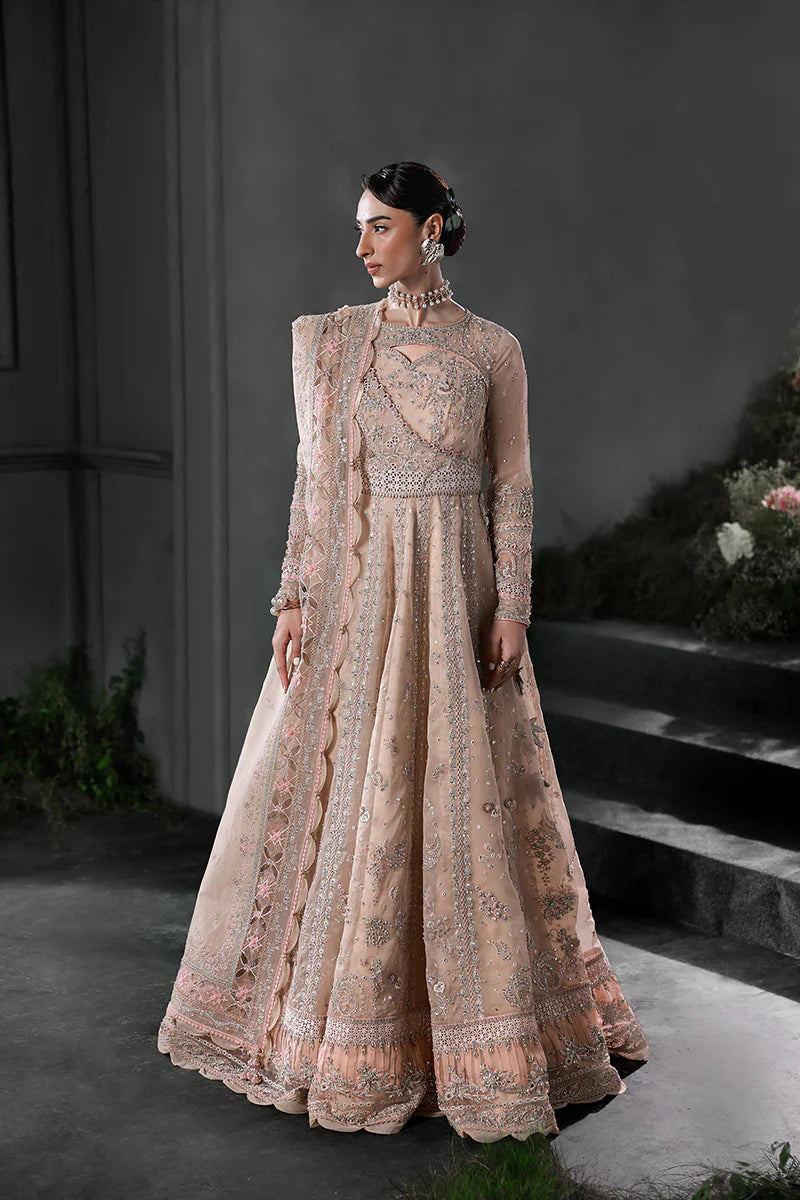 Qalamkar MF-01 Lustra stitched formal Pakistani Anarkali dress for party wear