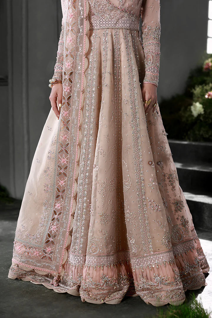 Qalamkar MF-01 Lustra stitched formal Pakistani Anarkali dress for party wear