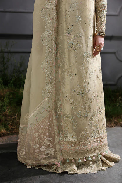 MF-04 Ivory Grace stitched Pakistani organza suit for bridal and party wear