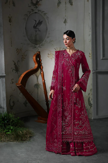Qalamkar MF-05 Amaris luxury organza sharara suit for weddings stitched