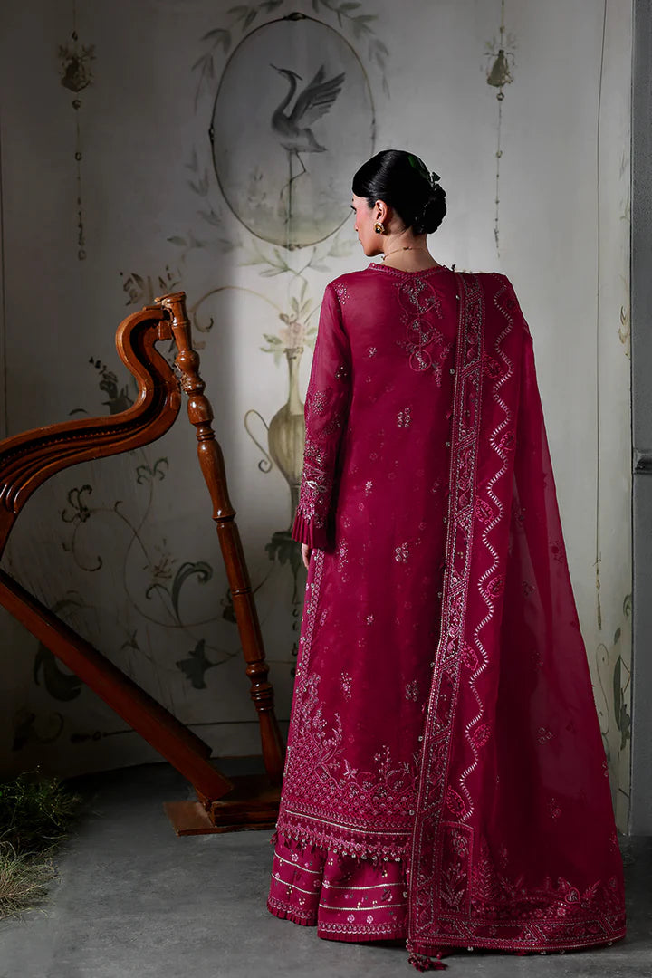 Qalamkar MF-05 Amaris luxury organza sharara suit for weddings stitched