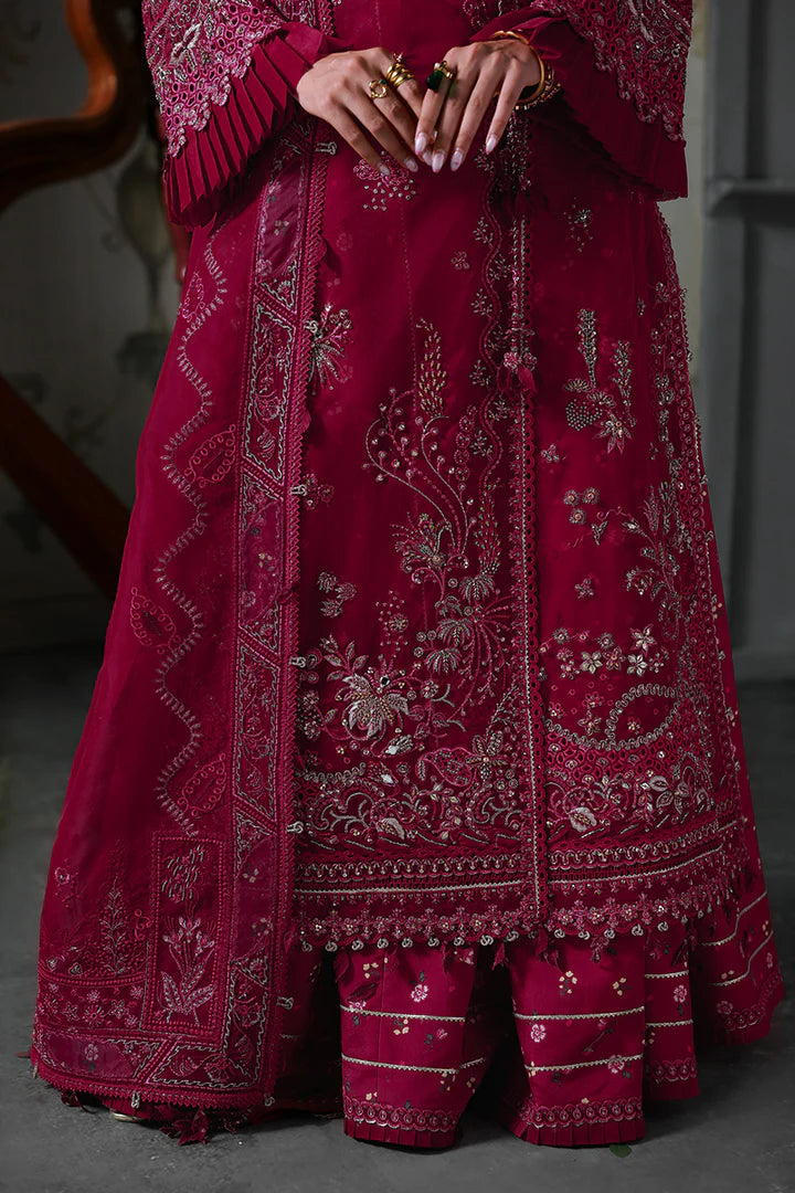 Qalamkar MF-05 Amaris luxury organza sharara suit for weddings stitched