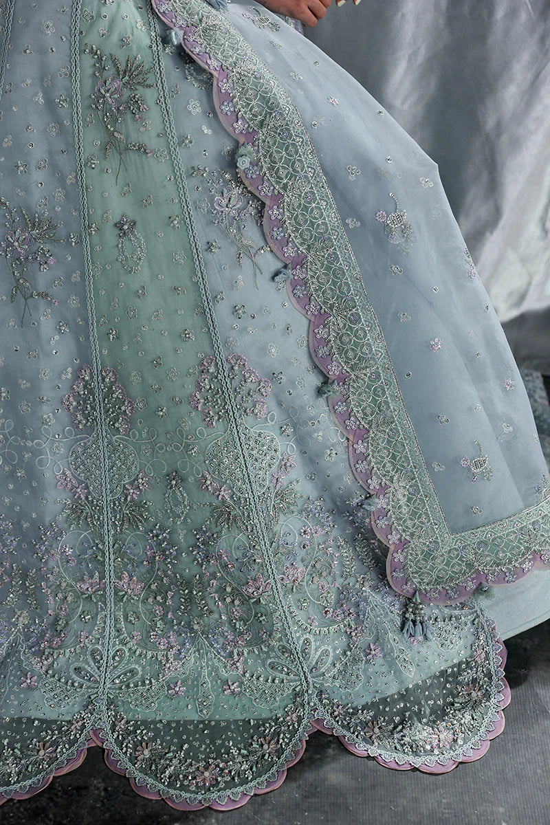 Qalamkar MF-08 Serene Aqua stitched Pakistani Anarkali dress