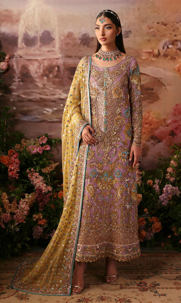 MM-07 – Mauve Wedding Suit with Net Dupatta-Pakistanimoda