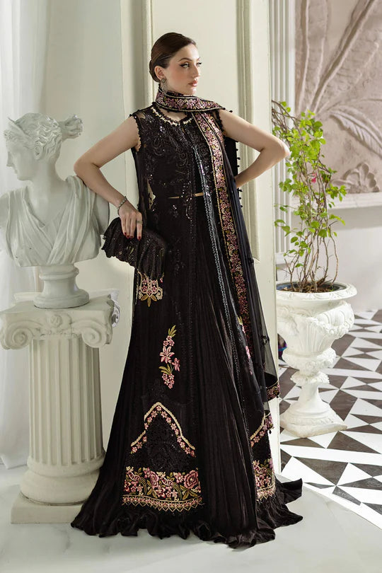 MPC-25-104 Black Luxury Chiffon Suit by Maria B with Embroidered Dupatta – Eid & Festive Wear Online at Pakistanimoda.com