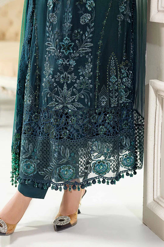 MPC-25-106 Maria B Luxury Green Chiffon Suit with 3D Hand Embroidery & Organza Dupatta – Pakistanimoda.com