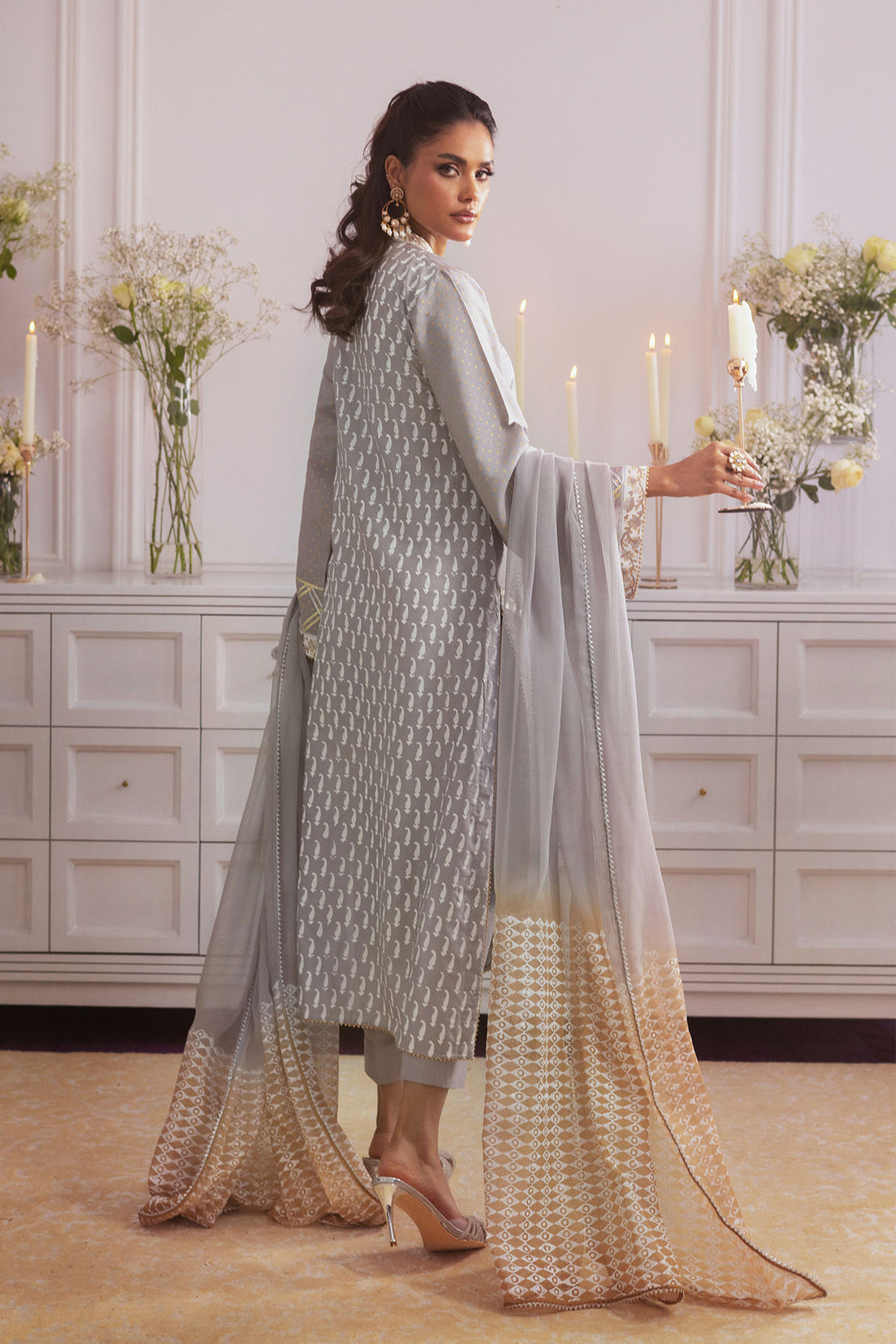 Mahala-Designer Long silhouette shirt Ensemble By- annus abrar