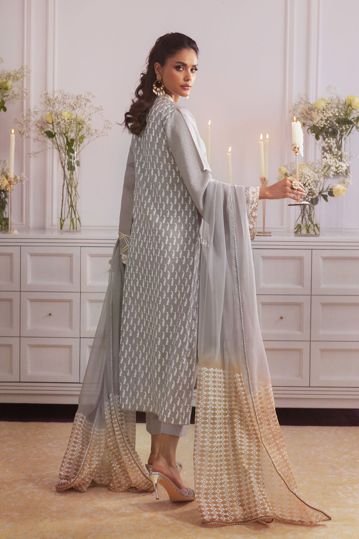 Mahala-Designer Long silhouette shirt Ensemble By- annus abrar