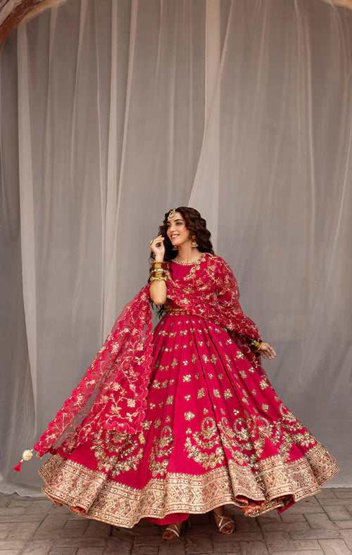 Maharani Kalidaar- Designer Bridal Hand Embellished Peshwas Suit