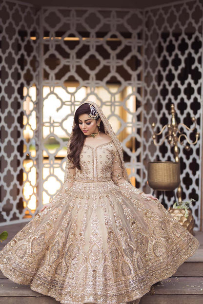 Maharani Pishwas with Lehenga Bridal Ensemble
