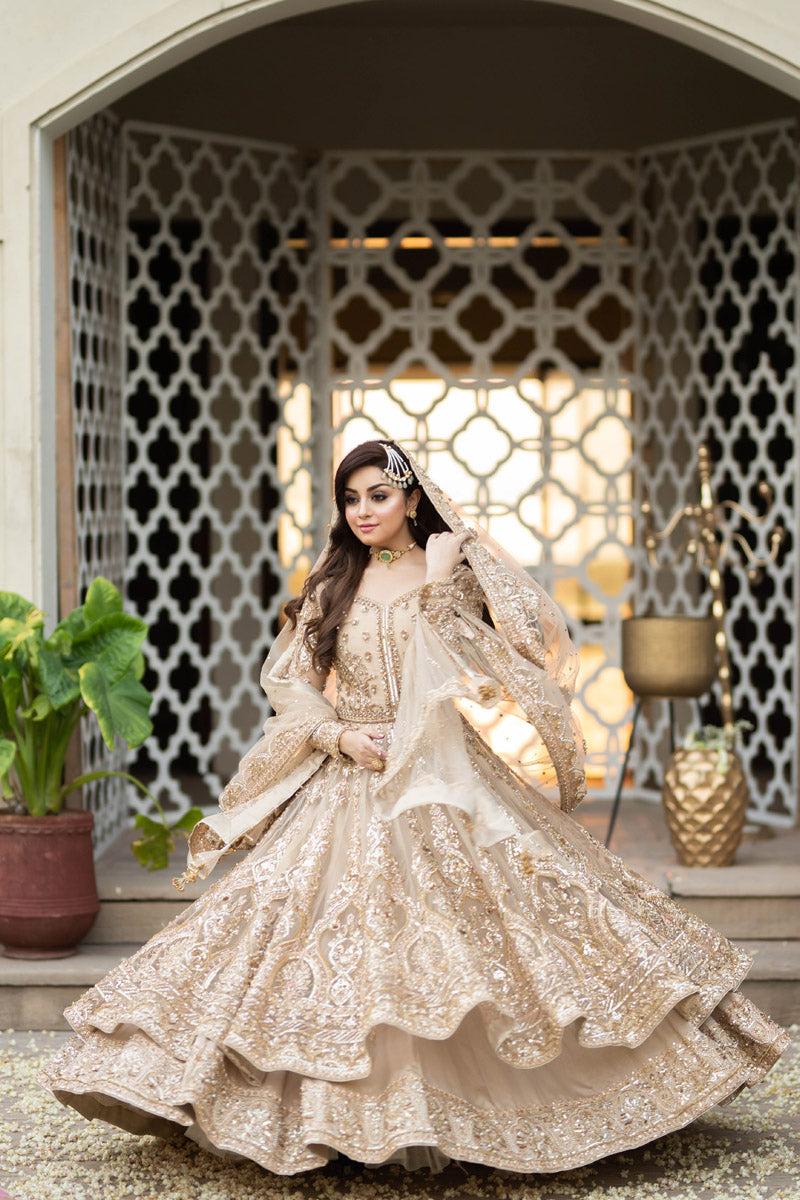 Maharani Pishwas with Lehenga Bridal Ensemble