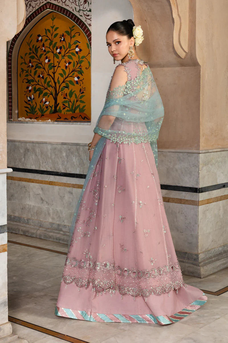 Mahiba Rose Blush Chiffon Gown Lehenga Set – Pakistanimoda USA Canada Shipping
