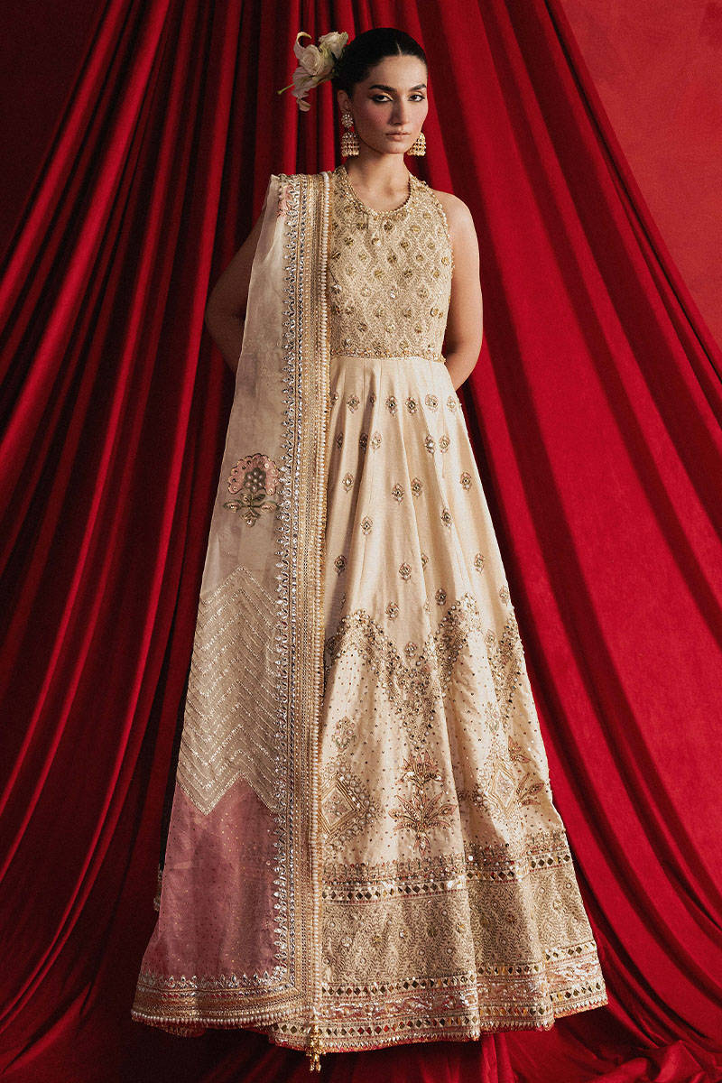 Mahjabeen by Mohsin Naveed Ranjha white bridal choli – Pakistanimoda
