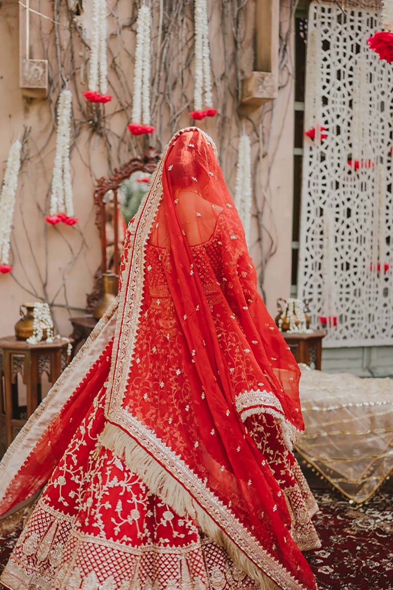 Mahpara - A Beautiful Red Bridal Lehenga