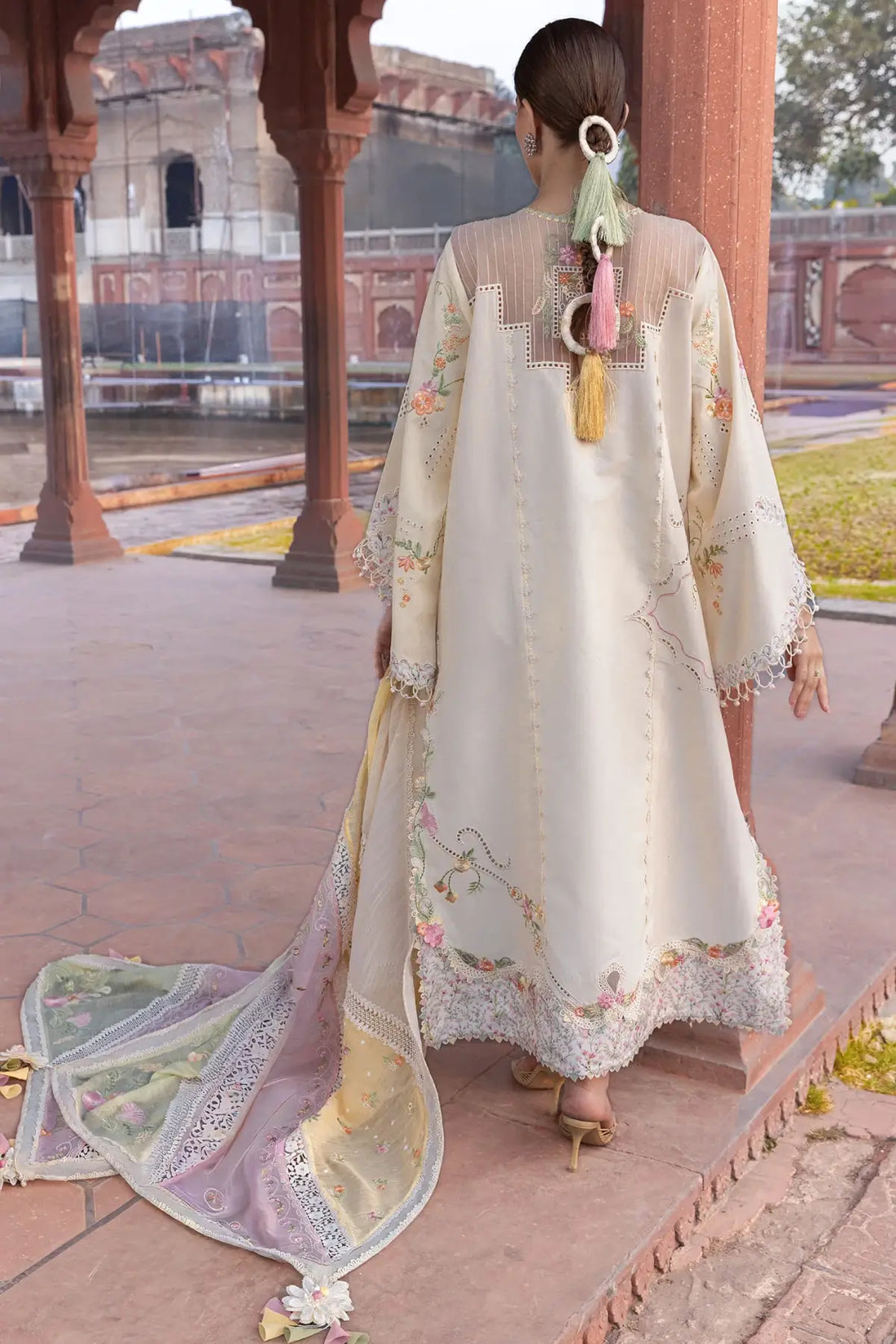 Manifested Meadows D7A ivory stitched suit by Crimson Flow Lawn 2026 Pakistanimoda