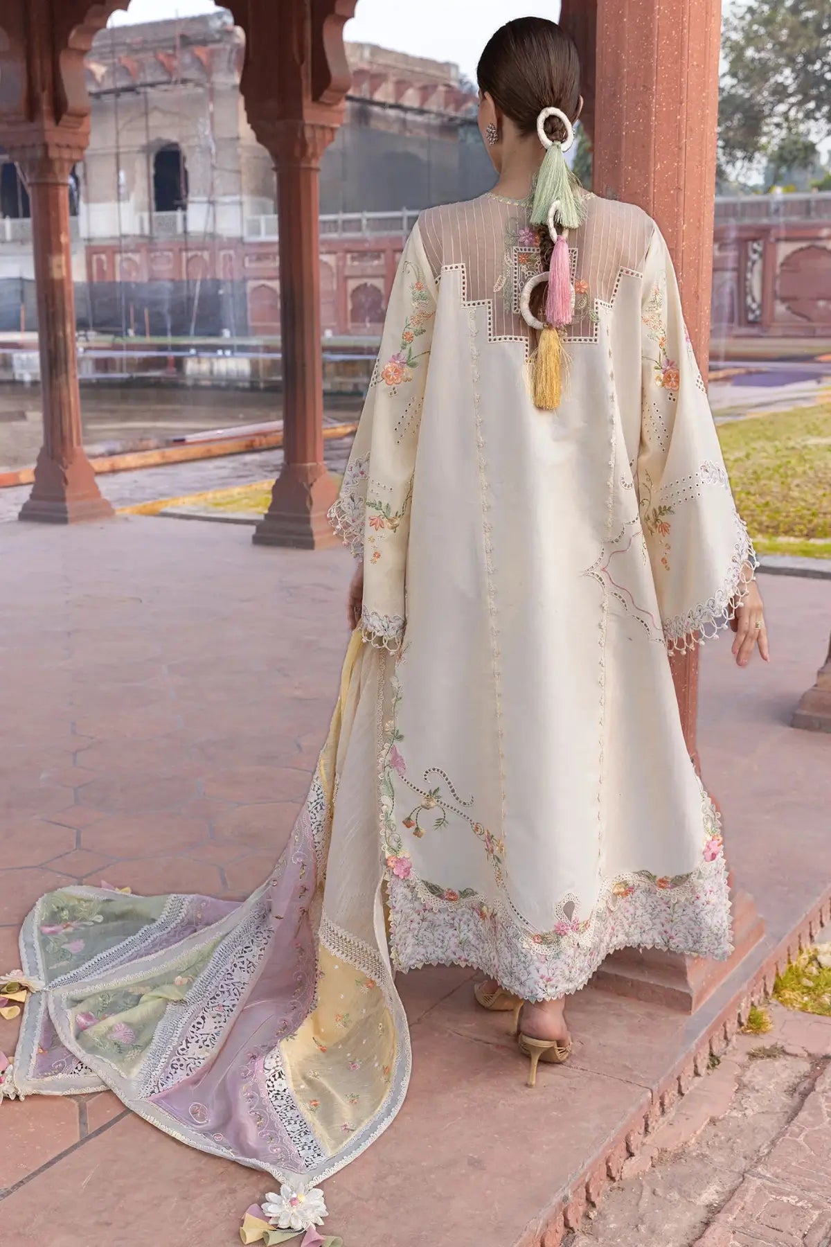Manifested Meadows D7A ivory stitched suit by Crimson Flow Lawn 2026 Pakistanimoda