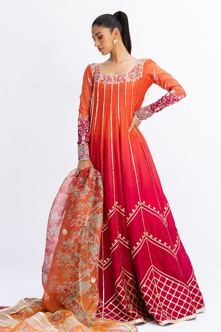 Mano - Anarkali Frock with Dupatta By Sania Maskatiya