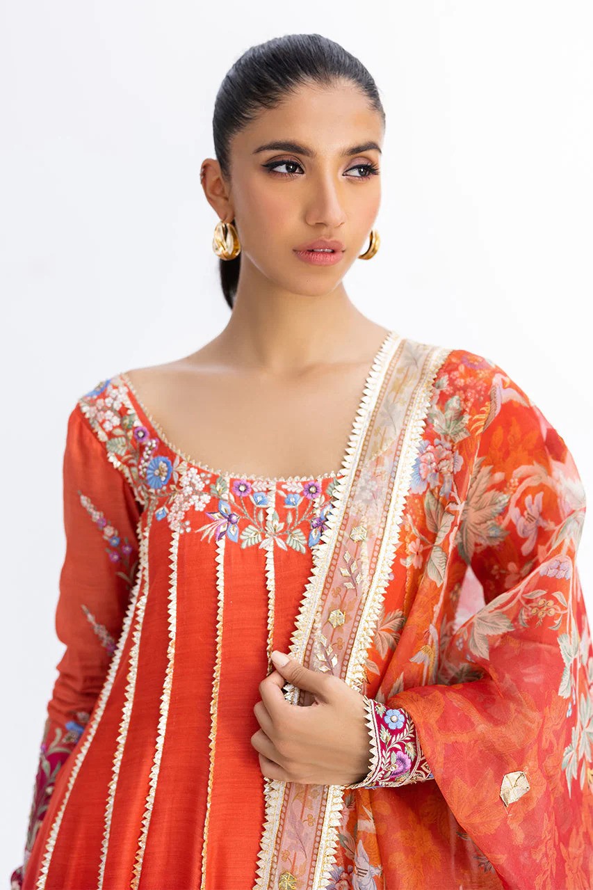 Mano - Anarkali Frock with Dupatta By Sania Maskatiya