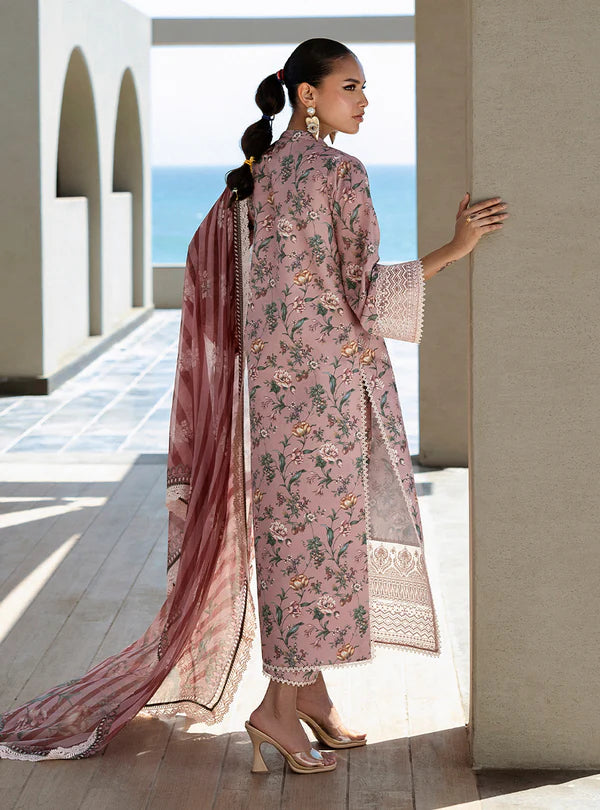 Maraya-Lovely Tea-Pink 3-piece Lawn Suit By-Zainab Chottani